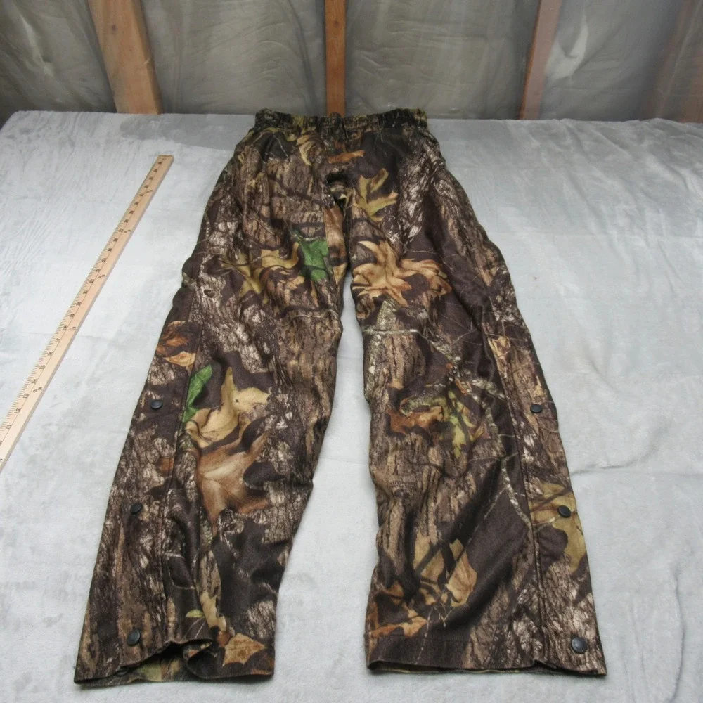 Cabelas Pants Mens Small Camo Mossy Oak Break-Up Side Snap Hunting‎ Rain 27x29